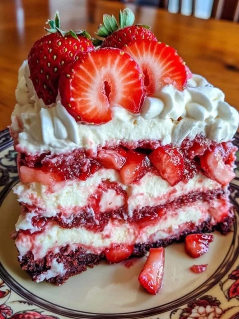Heavenly Strawberry Cream Layer Cake – Cook With Fun